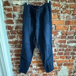 NotPerfectLinen Navy heavyweight linen pants